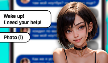 Chat with Natasha. Fix the Laptop - Game Screenshot