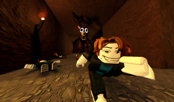 Escape from 99 Nights in the Forest: Obby - Game Screenshot