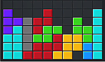 Fill in the line: Falling blocks - Game Screenshot