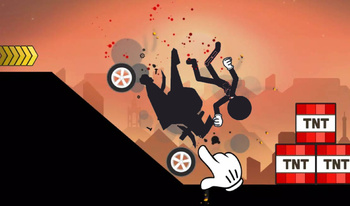 Ragdoll Dismount: Stick Fly - Game Screenshot