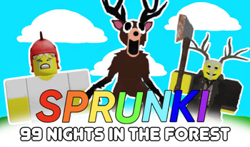 Sprunki 99 Nights in the Forest - Game Screenshot