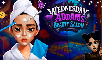 Wednesday Addams Beauty Salon - Game Screenshot